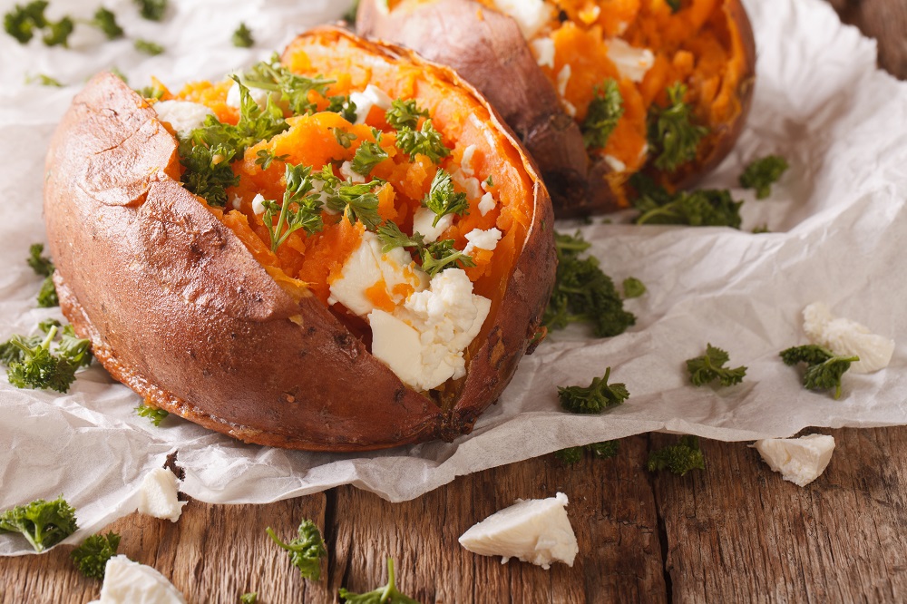 Baked sweet potatoes
