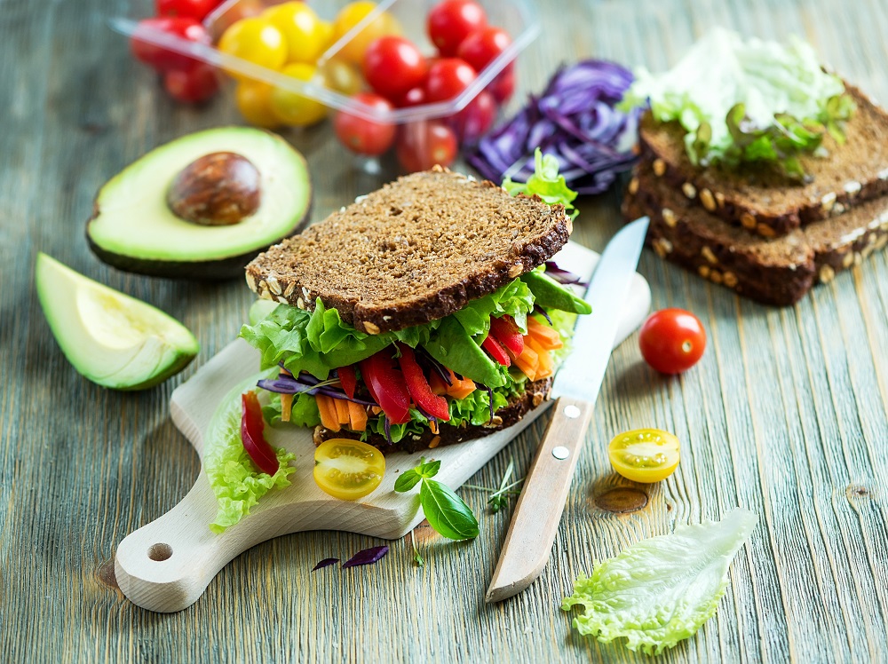 Vegan rye wholegrain bread