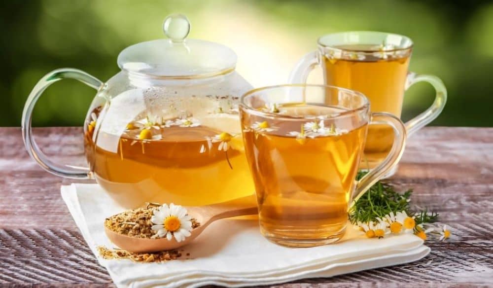 Chamomile tea also helps with sleep and relaxation.