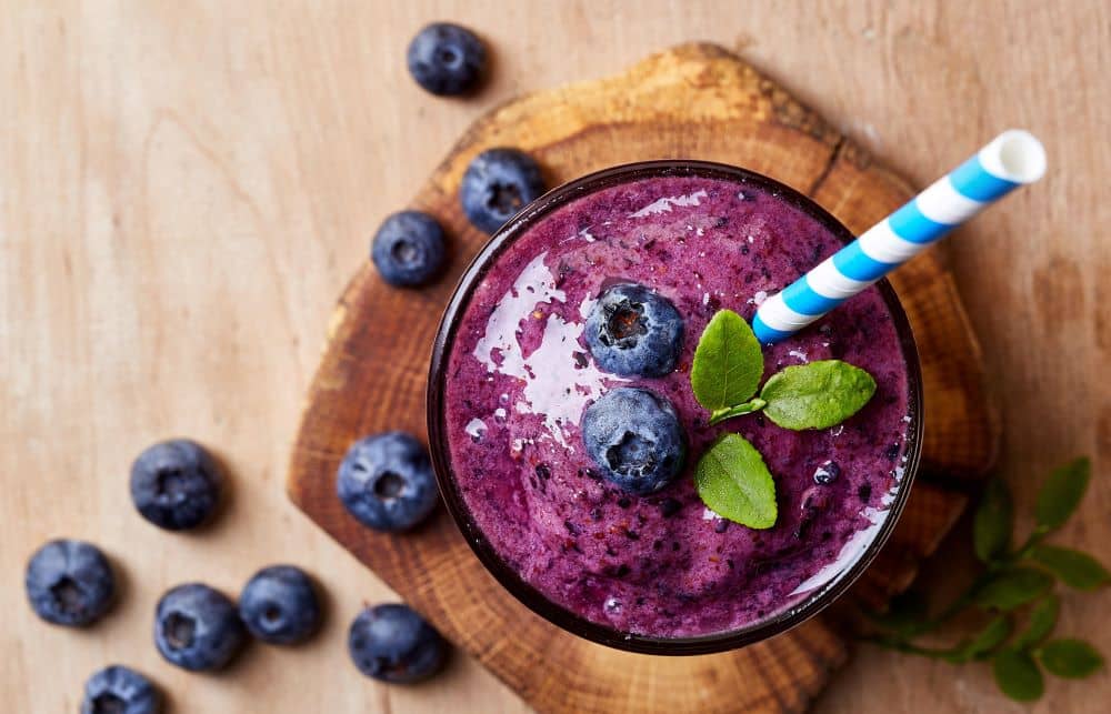 Blueberry smoothie.