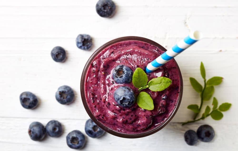 Blueberry smoothie.