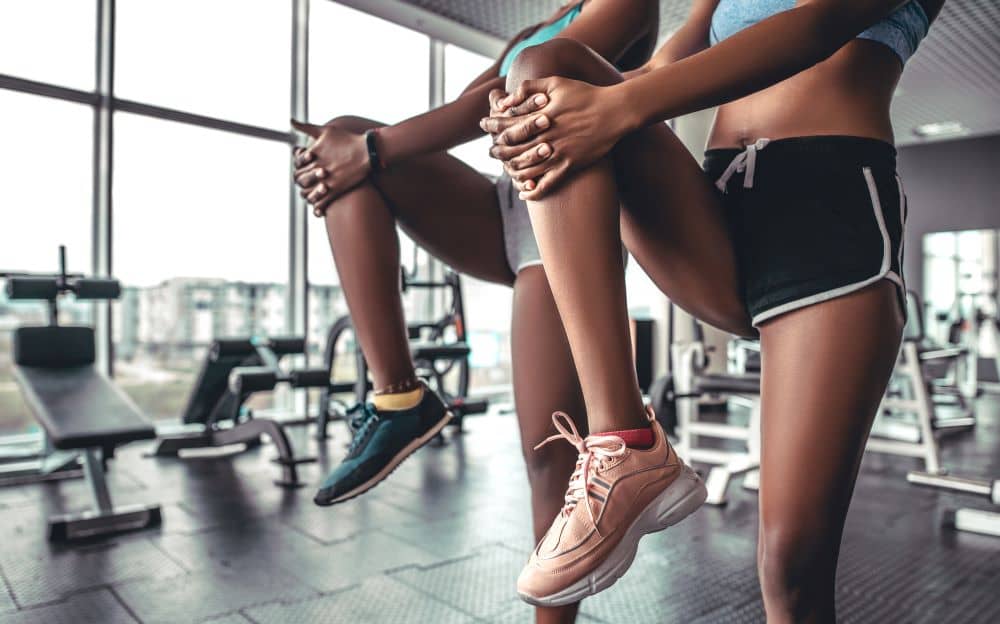 Pre-workout stretching.